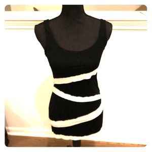 Black & White layered tank top